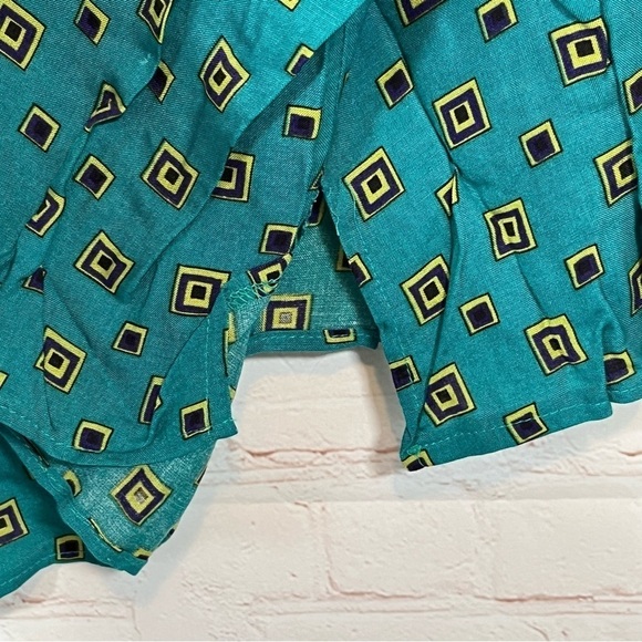 Vintage C.M Shapes Tank Top Womens 24 Green Boxy Made In USA - Picture 6 of 11